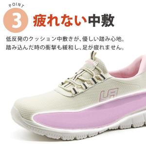 スリッポン レディース 靴 スニーカー 黒 ブ...の詳細画像3