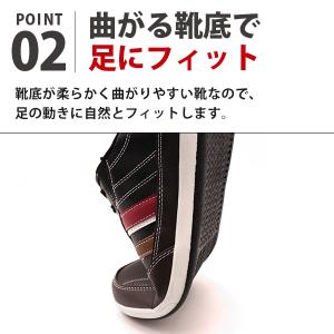 スリッポン メンズ 靴 スニーカー ブラック ...の詳細画像2