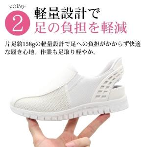 ナースシューズ スリッポン レディース スニー...の詳細画像2
