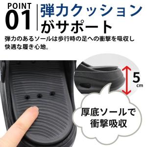 サンダル メンズ 靴 黒 ブラック ホワイト ...の詳細画像1