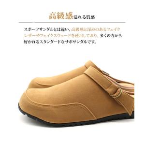 サンダル メンズ 靴 軽量 幅広 ベルト 黒 ...の詳細画像4