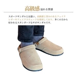 サンダル メンズ 靴 軽量 幅広 ベルト 黒 ...の詳細画像4