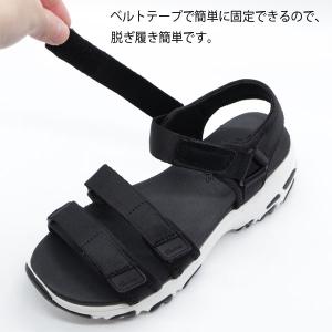 スケッチャーズ サンダル レディース 靴 黒 ...の詳細画像2