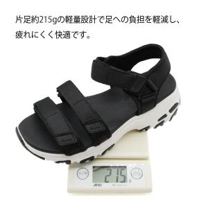 スケッチャーズ サンダル レディース 靴 黒 ...の詳細画像3