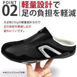 スリッポン メンズ 靴 サンダル 24.0-2...の詳細画像3