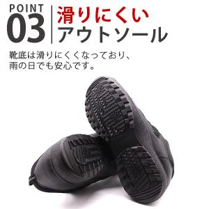 スニーカー メンズ 靴 スリッポン 防水 幅広...の詳細画像4