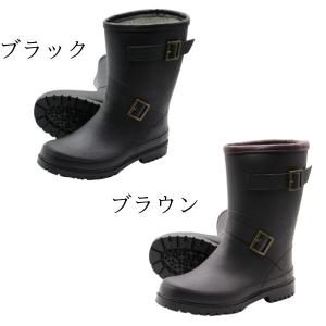 レインブーツ レディース 長靴 雨靴 黒 ブラ...の詳細画像4