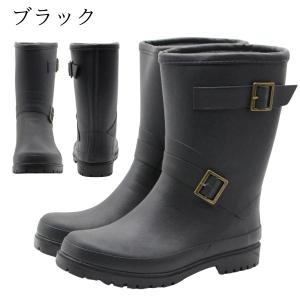 レインブーツ レディース 長靴 雨靴 黒 ブラ...の詳細画像5