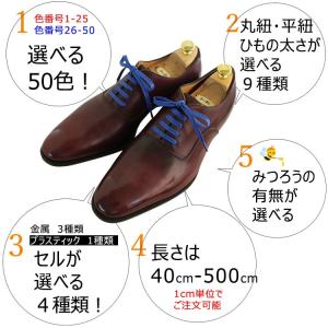 カラーロー引き靴紐 平ひも(No.703-L ...の詳細画像1