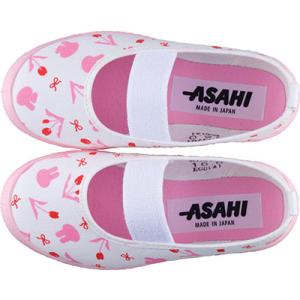 【アサヒシューズ】日本製！可愛いウサギ柄の上履きアサヒS04ホワイト