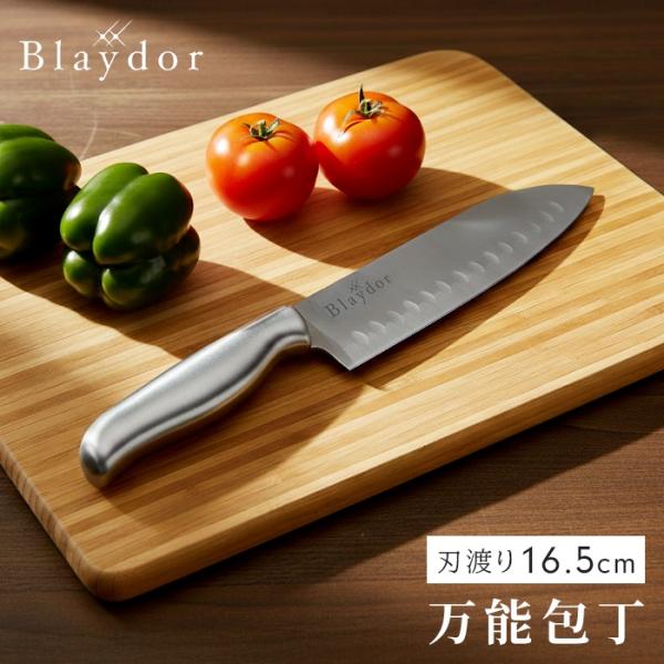 包丁 万能包丁 刃渡り16.5cm 軽量 ステンレス包丁 オールステンレス 文化包丁 三徳包丁 家庭...