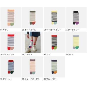 Tabio 足袋 ボーダー ショートソックス ...の詳細画像1