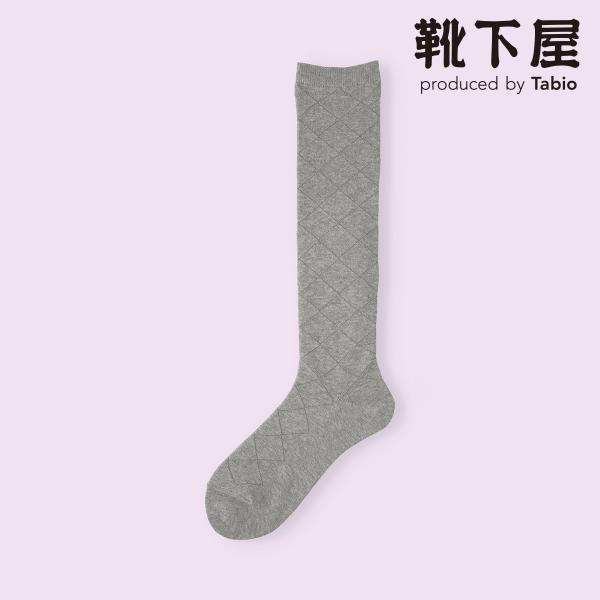 レディース 靴下 靴下屋famダイヤ柄ハイソックス 靴下屋 タビオ