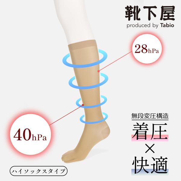 レディース 靴下 TABIO LEG LABO 強圧弾性ハイソックス 靴下屋 タビオ