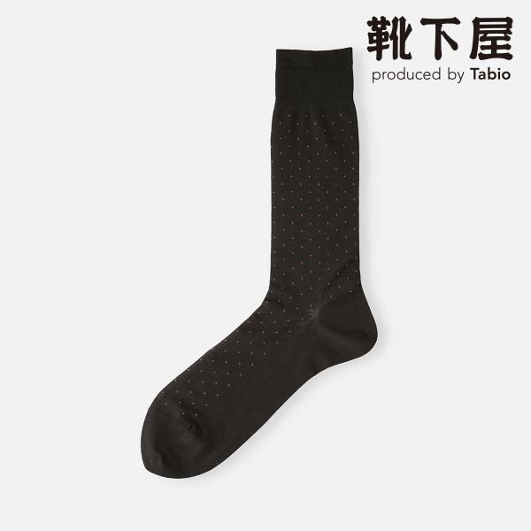 Tabio MEN メンズ 連続シルケット ドットレギュラー丈ソックス 27.0〜29.0cm 靴下...