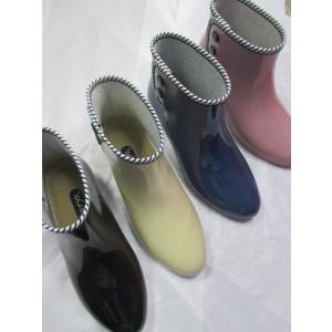 日本製　レインブーツ　サイドボタン付き　R-3　黒、コン、ベージュ、ローズ　　S,M,L,LL