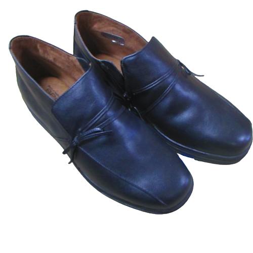 25.0cm 4E スポルス SP7575YSR ブラック 皮革ブーツ 日本製 撥水仕上げ スぺラン...