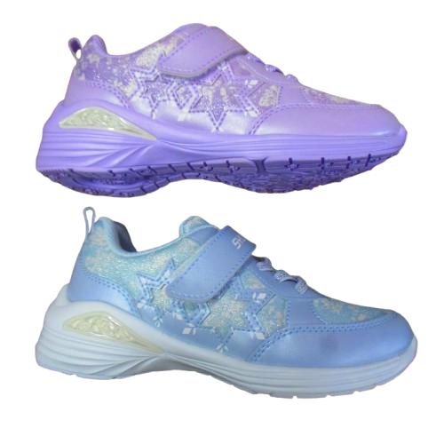 送料無料 瞬足 シュンソク 女の子 キッズシューズ スニーカー サックス ラベンダー 17~23cm...