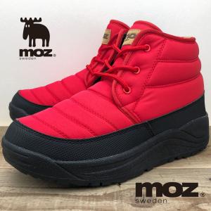 moz モズ メンズ ブーツ ウインターブーツ スノーブーツ 防寒 防水 撥水 防滑 中綿 フリース ヴィンテージレッド 2672