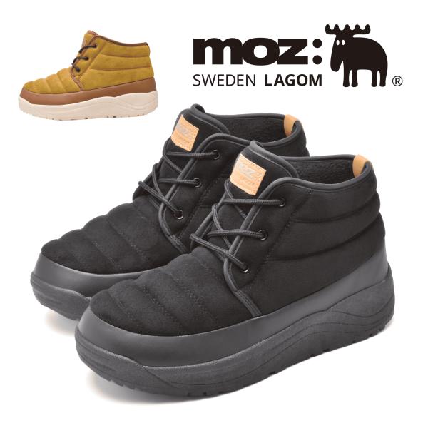 モズ メンズ スノーシューズ 防寒ブーツ スノーブーツ 防水 防滑 ブラック ブラウン moz 靴 ...