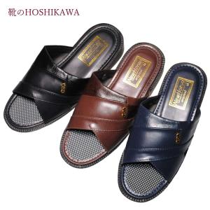 New House 1084 ニューハウス ヘップ M L EEEE メンズ サンダル オープントウ ネイビー ブラウン ブラック 外履き 前開き 春夏