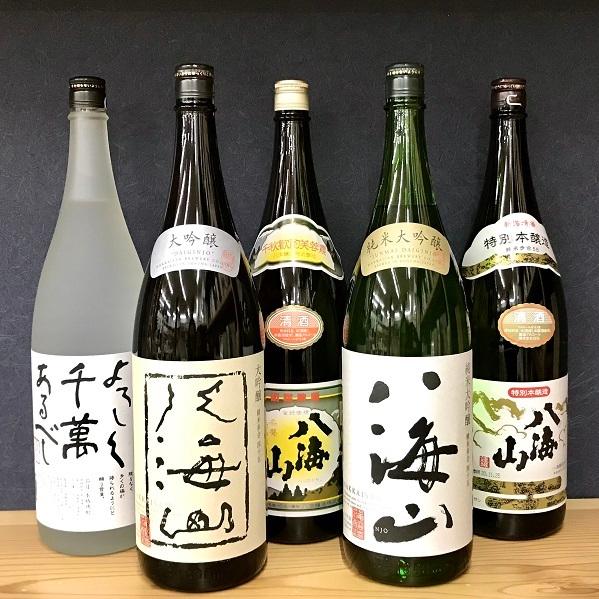 八海山 1.8L 八海山 5種類 八海山の日本酒・八海山の焼酎セット（冬季以外クール便）