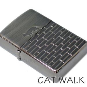 ZIPPO ジッポー 2BN-CATW キャットウォーク ブラックニッケル 猫と月 かわいい ZIPPOライター オイルライター ギフト｜kuyura