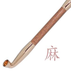 きせる 真鍮煙管 電鋳仕上げ 和模様「桜」 ピンクゴールド 193mm