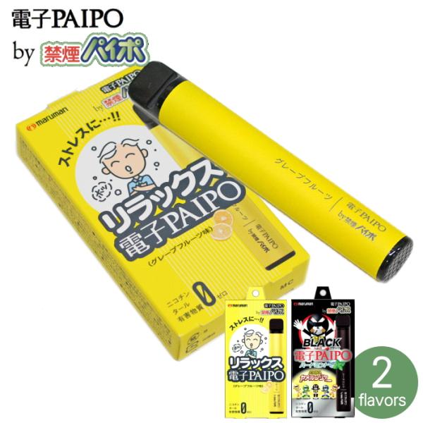 電子タバコ マルマン 使いきり 電子PAIPO by 禁煙パイポ 全2種類  単品販売 使い捨て V...