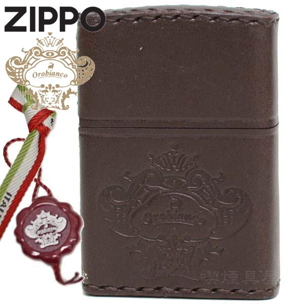 ZIPPO オロビアンコ ORZ-001BR ブラウン 本牛革手縫い 革巻き レザー ジッポー ZI...
