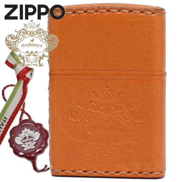 ZIPPO オロビアンコ ORZ-001CA キャメル 本牛革手縫い 革巻き レザー ジッポー ZI...