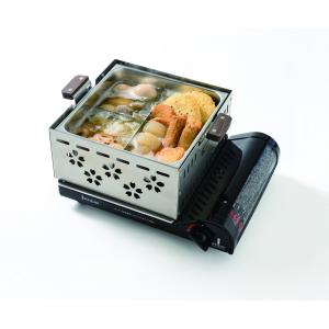 日本製 おでん鍋 おでん用 角型 仕切り付 桜彩 ステンレス製 おしゃれ