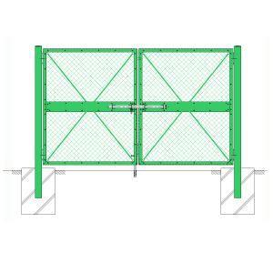 門扉 両開き H180×W300 金網フェンス  ゲート｜kwn