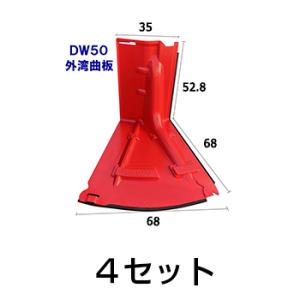 簡易型止水板フロード・ガードD型 外湾曲板DW50 4セット 浸水 洪水 水害 対策 防止 土のう｜kwn