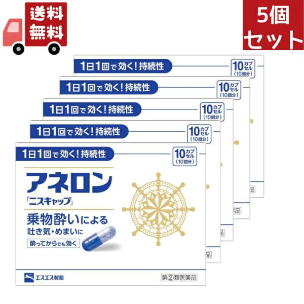 5個セット 【指定第2類医薬品】アネロン ニスキャップ 10カプセル エスエス製薬