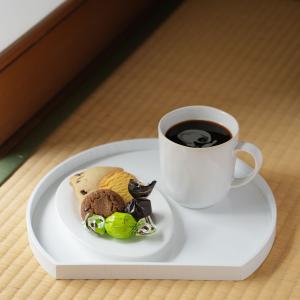 半月盆 36cm 木製 ホワイト お盆 トレー...の詳細画像5