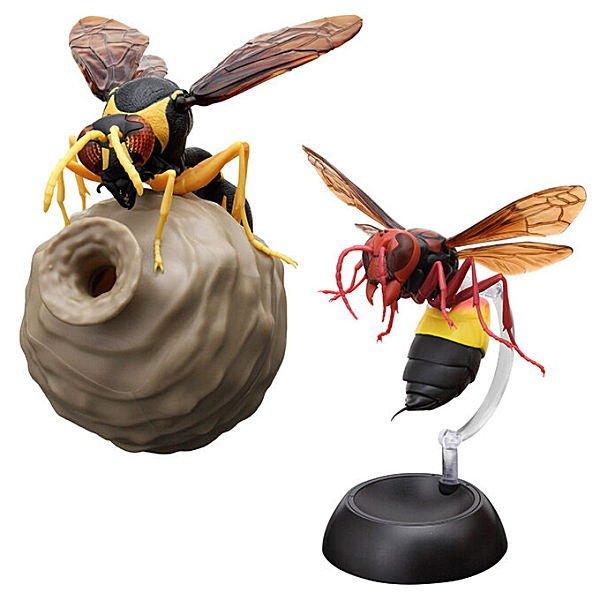 [2種セット] いきもの大図鑑 とっくりばち ミカドトックリバチ + ツマグロスズメバチ ガチャ カ...