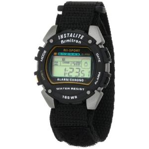 Armitron Sport Men's 40-6623BLK Chronograph Instalite Black Digital Watch｜kyaju