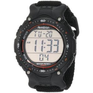 Armitron Sport Men's 408159BLK Chronograph Black Strap Digital Display Watch｜kyaju