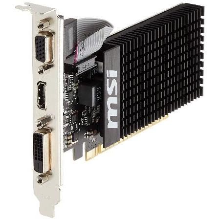 MSI ファンレス・ロープロファイル対応 GeForce GT 710 グラフィックカード メモリ1...