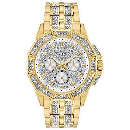 Bulova Men&apos;s 98C126 Swarovski Crystal Pave Bracele...