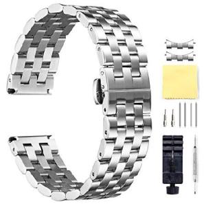 BINLUN 時計バンドステンレス 腕時計ベルトメタル ウォッチバンド 時計ブレスレット メンズ レディース 金属交換ベルト18mm、19mm、20mm、21mm、22mm、24mm バタ｜kyaju