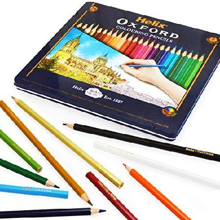 Helix Oxford Colouring Pencils in Metal Tin Pack o...