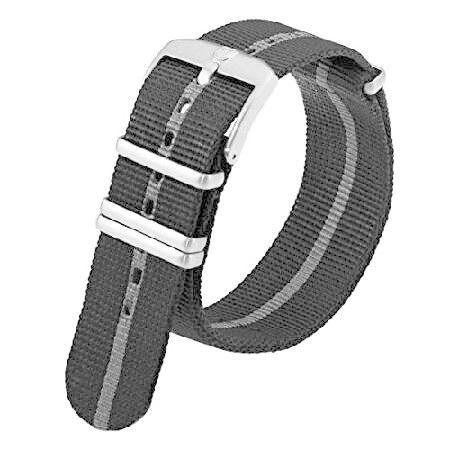 Luminox Men&apos;s Black ＆ Gray 22mm Webbing Nylon Stra...