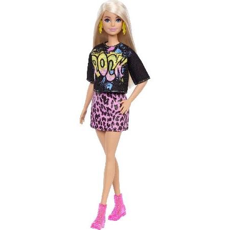 バービーBarbie ファッショニスタ ブラックTシャツ 着せ替え人形専用収納ケース付き3歳~GRB...