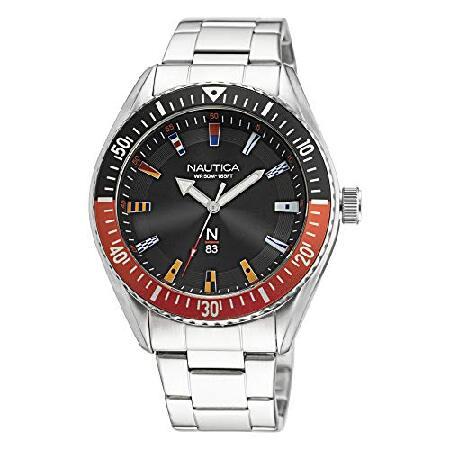 Nautica Men&apos;s Quartz Stainless Steel Strap, Silver...