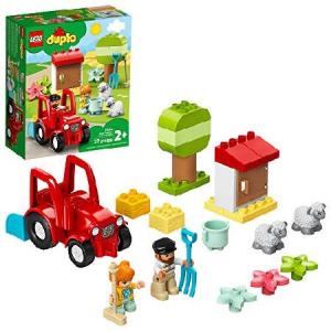 LEGO DUPLO Town Farm Tractor ＆ Animal Care 10950 Creative Playset for Toddlers with a Toy Tractor and 2 Sheep, New 2021 27 Pieces