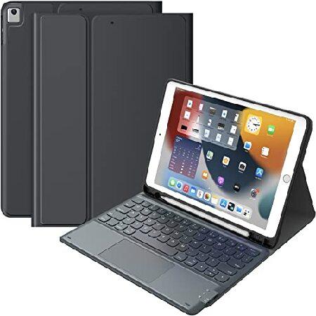 iPadキーボード第9世代、iPad第8世代/第7世代10.2インチ用キーボード スマートトラックパ...