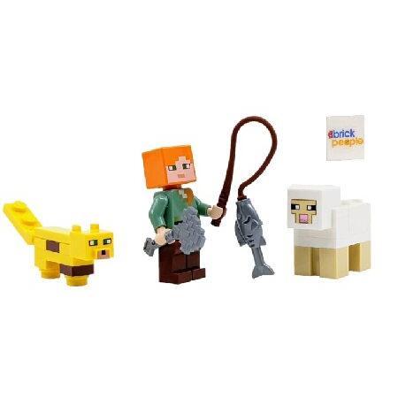 LEGO Minecraft: Alex with Ocelot, Sheep and Fish C...