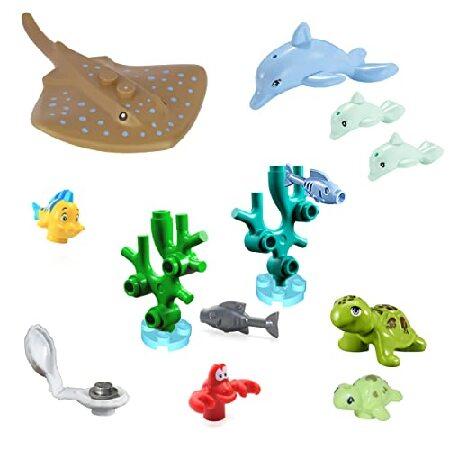 レゴ フレンズ 動物 オーシャンパック - 12種類の海の海洋アイテム サンゴ礁、スティングレイ、イ...